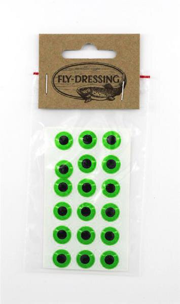 Bauers Epoxy Eyes 11mm - Fluo Green