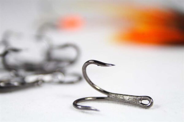 MUSTAD SALMON DOUBLE,T/U EYE 35,FORGE Black Nickel 10pcs