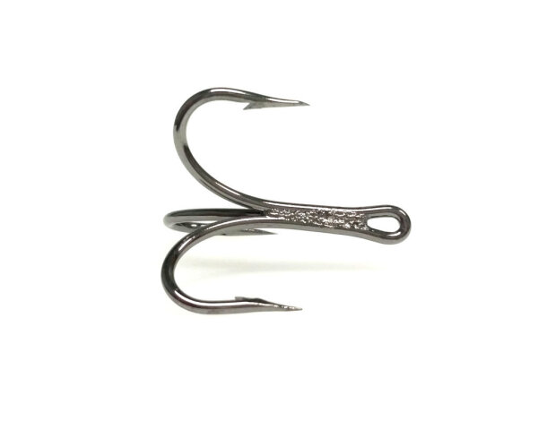 MUSTAD SALMON TUBE TREBLEFORGED,OBLON Black Nickel 10pcs