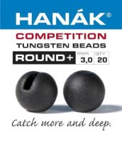 Hanak Tungsten Beads Round+ Black Matt - 3,5mm - 0,30g