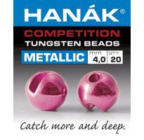 Hanak Tungsten Beads Metallic Light Pink -  4,0mm - 0,43g