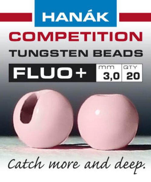 Hanak Tungsten Beads Fluo+ Light Pink 4,0mm - 0,40g