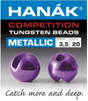 Hanak Tunsgten Beads Metallic Dark Purple 3,5mm - 0,30g