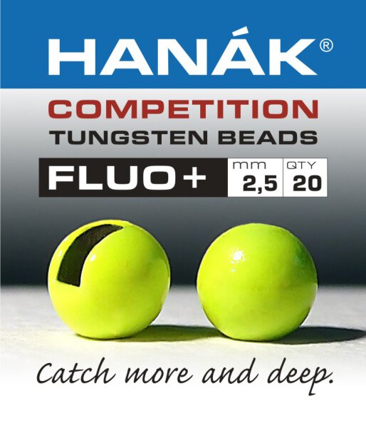 Hanak Tungsten Beads Fluo+ Chartreuse