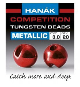 Hanak Tungsten Beads Metallic Red 4,0mm - 0,43g