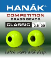 Hanak Brass Beads Fluo Chartreuse 3,8mm