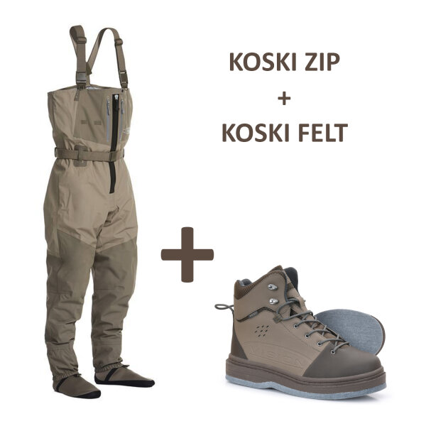 Vision Koski Zip Wader + Koski Shoe Felt