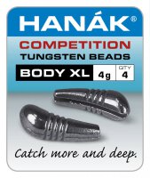 Hanak Tungsten Body XL Black Nickel  4 g &ndash; 4 Stk....